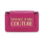 Versace Jeans Couture Fuchsia Mini Axelremsväska för Kvinnor Pink, Dam