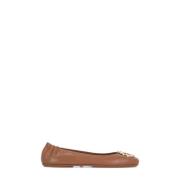 Tory Burch Eleganta Bruna Läder Ballerinaskor Brown, Dam