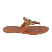 Tory Burch Metal Miller Soft Sandaler Brown, Dam