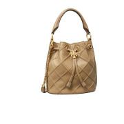 Tory Burch Fleming Soft Bucket Väska Beige, Dam