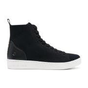 Michael Kors Svarta Stickade Höga Sneakers Black, Dam