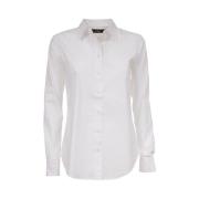 Ralph Lauren Bomullsskjorta för kvinnor med klassisk krage White, Dam