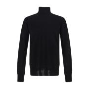 Jil Sander Harmony Sweater, Klassisk Stickad Tröja Black, Herr