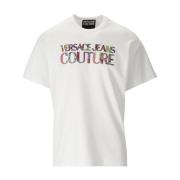 Versace Jeans Couture Multifärgad 3D-logga T-shirt White, Herr