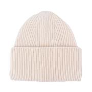 Laneus Räfflad Cashmere Unisex Mössa Beige, Dam