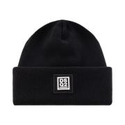 Dsquared2 Logo Ull Beanie Svart Hatt Black, Herr