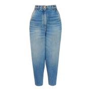 Balmain Faded baggy denim jeans Blue, Dam