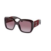 Chanel Solglasögon med rött båge och violett gradientglas Red, Dam