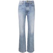 Khaite Stretch Straight Jeans Blue, Dam