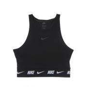 Nike Svart Crop Tape Top för kvinnor Black, Dam