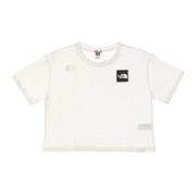 The North Face Cropped Fine Tee - Vit White, Dam