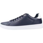 Tommy Hilfiger Läder Court Cupsole Sneakers Blue, Herr