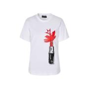 Emporio Armani BCO Lipstick T-Shirt - Höst/Vinter Kollektion White, Da...