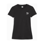 Puma Räfflad Slim T-shirt för kvinnor Black, Dam