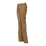 Roy Roger's Flared Velvet Jeans Brown, Dam
