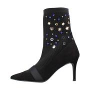 La Strada Heeled Boots Black, Dam