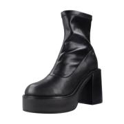 Mtng Heeled Boots Black, Dam