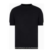 Emporio Armani Svart Logotyp T-Shirt Black, Herr