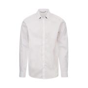 Neil Barrett Slim Fit Långärmad Skjorta med Tryckt Logotyp White, Herr