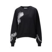 Lala Berlin Paisley Stitching Sweatshirt Black, Dam
