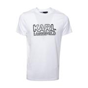 Karl Lagerfeld Vit uppblåsbar logotyp T-shirt White, Herr