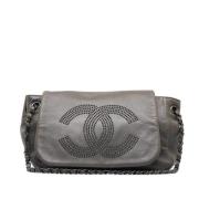 Chanel Vintage Pre-owned Läder chanel-vskor Gray, Dam