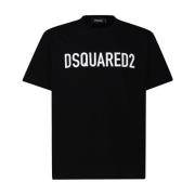 Dsquared2 Svarta T-shirts och Polos med 98% Bomull Black, Herr