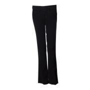 Prada Vintage Pre-owned rib trousers. Black, Dam