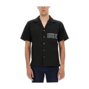 Department Five Hawaiian skjorta med logotyp Black, Herr