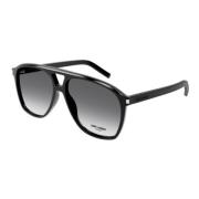 Saint Laurent Oversize Pilot Sunglasses Black, Dam