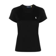 Ralph Lauren Casual kortärmad T-shirt för kvinnor Black, Dam
