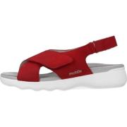 Mephisto Bekväma platta sandaler för kvinnor Red, Dam