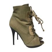 Giuseppe Zanotti Pre-owned Pre-owned Canvas stvlar Green, Dam