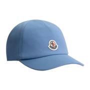 Moncler Blå Baseballkeps med Tricolor Elastisk Blue, Unisex