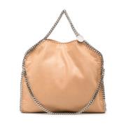 Stella McCartney Beige Falabella Väska med Hammrad Textur och Djurvänl...