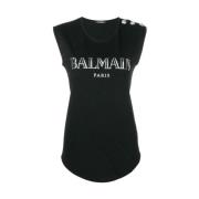 Balmain T-Shirts Black, Dam