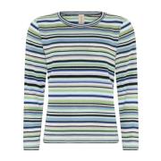 Skovhuus Multi Col. Randig Pullov Blus Multicolor, Dam