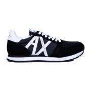 Armani Exchange Svarta Sneakers för Män Black, Herr