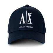 Armani Exchange Stilig Baseball Hat för sommaren Blue, Herr