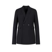 Sapio Elegant Svart Ullblazer Black, Dam