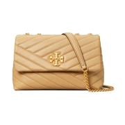 Tory Burch Konvertibel Läder Axelväska Beige, Dam