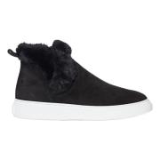 Hogan Slip-On Sneakers med Pälskant Black, Dam