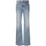 Khaite Vintage Blå High-Rise Straight-Leg Jeans Blue, Dam