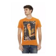 Trussardi Orange Bomull T-Shirt för Män Orange, Herr