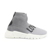 Love Moschino Slip-on Platform Sneakers Gray, Dam