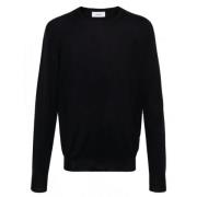 Lardini Navy Crew Neck Tröja Blue, Herr