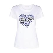 Liu Jo Vita Logo Print T-shirts och Polos White, Dam