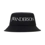 JW Anderson Broderad Logo Bucket Hat Black, Unisex