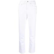 Levi's High-Rise Straight Jeans White, Dam
