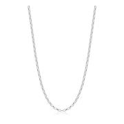 Nialaya Sterling Silver Thin Cable Chain Gray, Herr